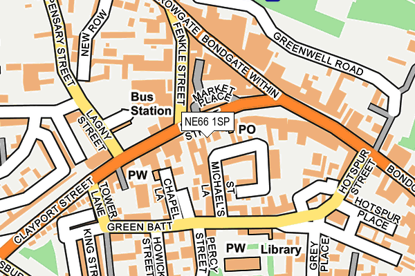 NE66 1SP map - OS OpenMap – Local (Ordnance Survey) NE66 1SP map - OS OpenMap – Local (Ordnance Survey)