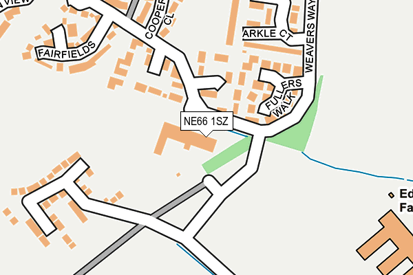 NE66 1SZ map - OS OpenMap – Local (Ordnance Survey) NE66 1SZ map - OS OpenMap – Local (Ordnance Survey)