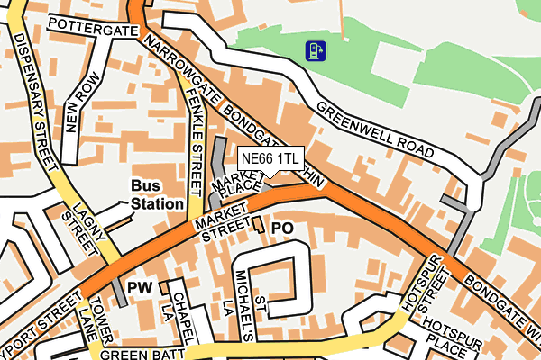 NE66 1TL map - OS OpenMap – Local (Ordnance Survey) NE66 1TL map - OS OpenMap – Local (Ordnance Survey)