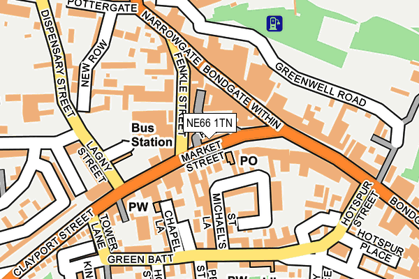 NE66 1TN map - OS OpenMap – Local (Ordnance Survey) NE66 1TN map - OS OpenMap – Local (Ordnance Survey)