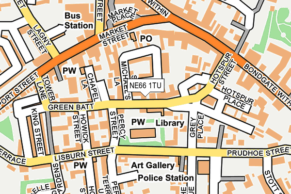 NE66 1TU map - OS OpenMap – Local (Ordnance Survey) NE66 1TU map - OS OpenMap – Local (Ordnance Survey)