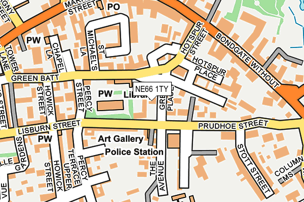NE66 1TY map - OS OpenMap – Local (Ordnance Survey) NE66 1TY map - OS OpenMap – Local (Ordnance Survey)