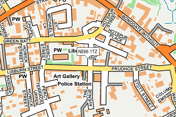 NE66 1TZ map - OS OpenMap – Local (Ordnance Survey) NE66 1TZ map - OS OpenMap – Local (Ordnance Survey)