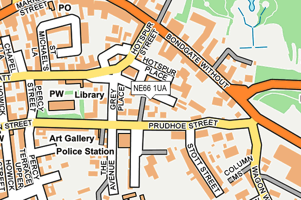 NE66 1UA map - OS OpenMap – Local (Ordnance Survey) NE66 1UA map - OS OpenMap – Local (Ordnance Survey)