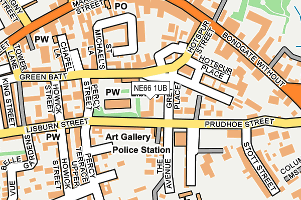 NE66 1UB map - OS OpenMap – Local (Ordnance Survey) NE66 1UB map - OS OpenMap – Local (Ordnance Survey)