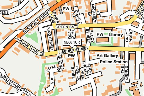 NE66 1UR map - OS OpenMap – Local (Ordnance Survey) NE66 1UR map - OS OpenMap – Local (Ordnance Survey)