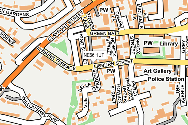 NE66 1UT map - OS OpenMap – Local (Ordnance Survey) NE66 1UT map - OS OpenMap – Local (Ordnance Survey)