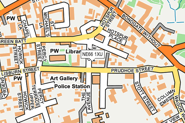 NE66 1XU map - OS OpenMap – Local (Ordnance Survey) NE66 1XU map - OS OpenMap – Local (Ordnance Survey)