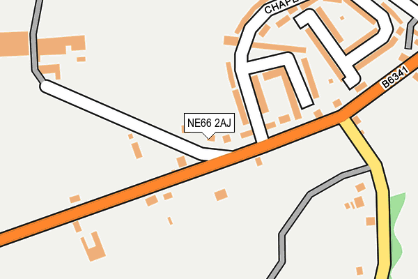 NE66 2AJ map - OS OpenMap – Local (Ordnance Survey) NE66 2AJ map - OS OpenMap – Local (Ordnance Survey)