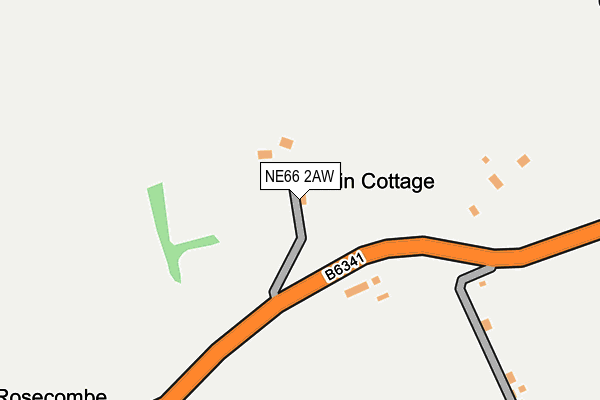 NE66 2AW map - OS OpenMap – Local (Ordnance Survey) NE66 2AW map - OS OpenMap – Local (Ordnance Survey)