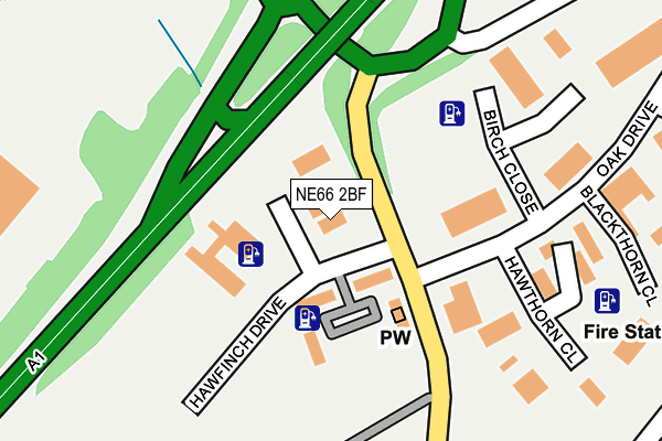 NE66 2BF map - OS OpenMap – Local (Ordnance Survey) NE66 2BF map - OS OpenMap – Local (Ordnance Survey)