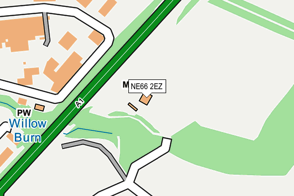 NE66 2EZ map - OS OpenMap – Local (Ordnance Survey) NE66 2EZ map - OS OpenMap – Local (Ordnance Survey)