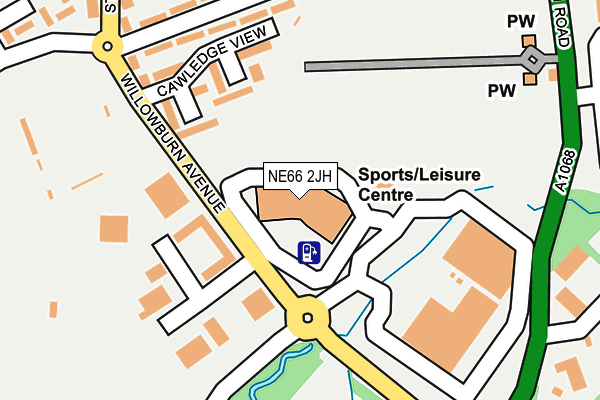 NE66 2JH map - OS OpenMap – Local (Ordnance Survey) NE66 2JH map - OS OpenMap – Local (Ordnance Survey)