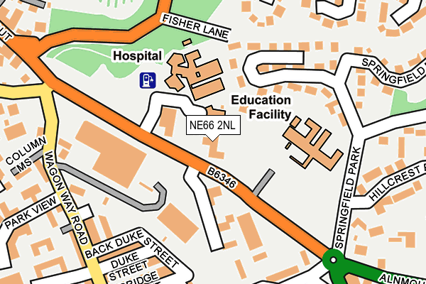 NE66 2NL map - OS OpenMap – Local (Ordnance Survey) NE66 2NL map - OS OpenMap – Local (Ordnance Survey)