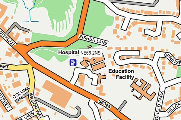 NE66 2NS map - OS OpenMap – Local (Ordnance Survey) NE66 2NS map - OS OpenMap – Local (Ordnance Survey)