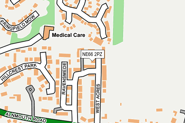 NE66 2PZ map - OS OpenMap – Local (Ordnance Survey) NE66 2PZ map - OS OpenMap – Local (Ordnance Survey)