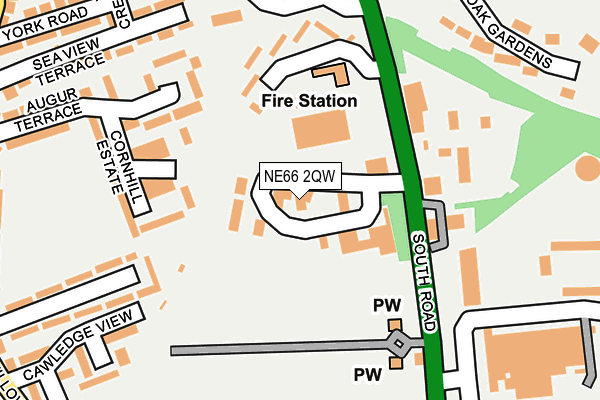 NE66 2QW map - OS OpenMap – Local (Ordnance Survey) NE66 2QW map - OS OpenMap – Local (Ordnance Survey)