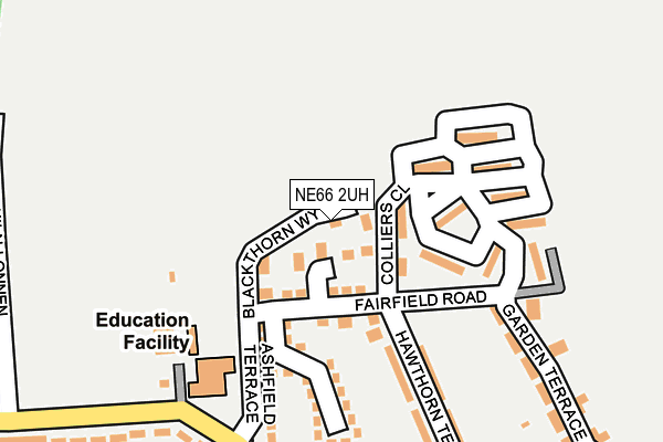 NE66 2UH map - OS OpenMap – Local (Ordnance Survey) NE66 2UH map - OS OpenMap – Local (Ordnance Survey)
