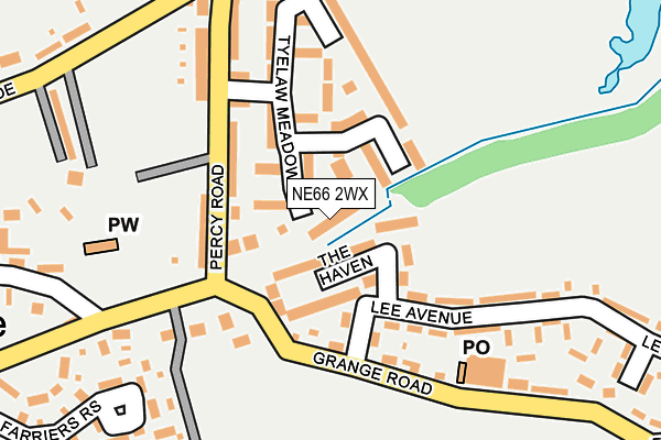 NE66 2WX map - OS OpenMap – Local (Ordnance Survey) NE66 2WX map - OS OpenMap – Local (Ordnance Survey)