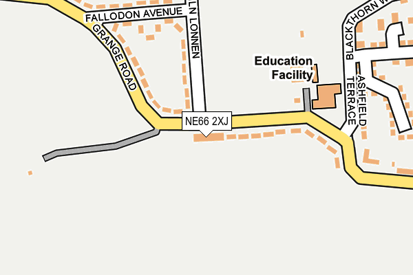 NE66 2XJ map - OS OpenMap – Local (Ordnance Survey) NE66 2XJ map - OS OpenMap – Local (Ordnance Survey)