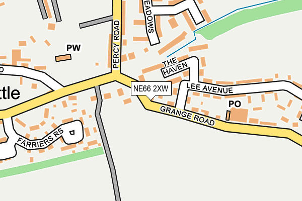 NE66 2XW map - OS OpenMap – Local (Ordnance Survey) NE66 2XW map - OS OpenMap – Local (Ordnance Survey)
