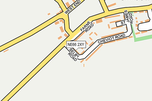 NE66 2XY map - OS OpenMap – Local (Ordnance Survey) NE66 2XY map - OS OpenMap – Local (Ordnance Survey)