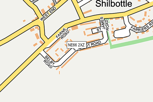 NE66 2XZ map - OS OpenMap – Local (Ordnance Survey)