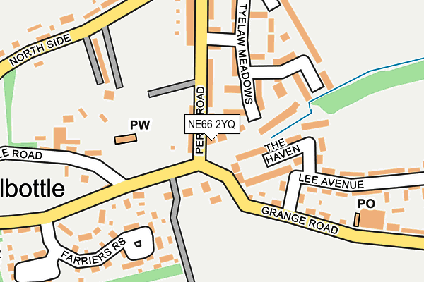 NE66 2YQ map - OS OpenMap – Local (Ordnance Survey) NE66 2YQ map - OS OpenMap – Local (Ordnance Survey)