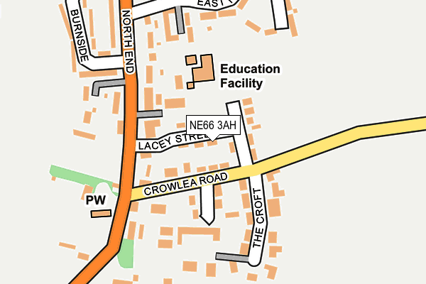 NE66 3AH map - OS OpenMap – Local (Ordnance Survey) NE66 3AH map - OS OpenMap – Local (Ordnance Survey)