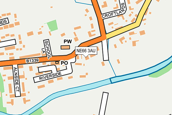 NE66 3AU map - OS OpenMap – Local (Ordnance Survey) NE66 3AU map - OS OpenMap – Local (Ordnance Survey)