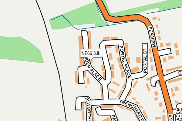 NE66 3JL map - OS OpenMap – Local (Ordnance Survey) NE66 3JL map - OS OpenMap – Local (Ordnance Survey)