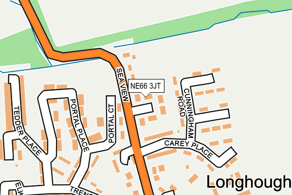 NE66 3JT map - OS OpenMap – Local (Ordnance Survey) NE66 3JT map - OS OpenMap – Local (Ordnance Survey)