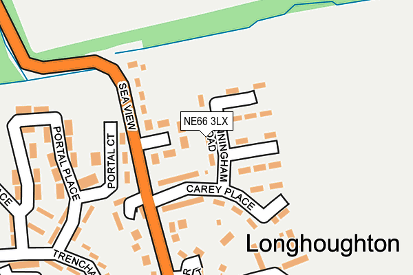 NE66 3LX map - OS OpenMap – Local (Ordnance Survey) NE66 3LX map - OS OpenMap – Local (Ordnance Survey)