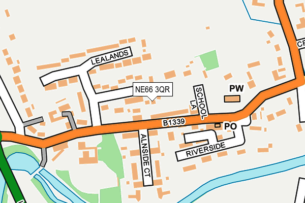 NE66 3QR map - OS OpenMap – Local (Ordnance Survey) NE66 3QR map - OS OpenMap – Local (Ordnance Survey)