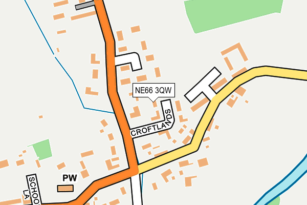 NE66 3QW map - OS OpenMap – Local (Ordnance Survey) NE66 3QW map - OS OpenMap – Local (Ordnance Survey)