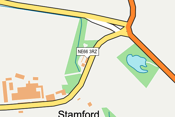 NE66 3RZ map - OS OpenMap – Local (Ordnance Survey)