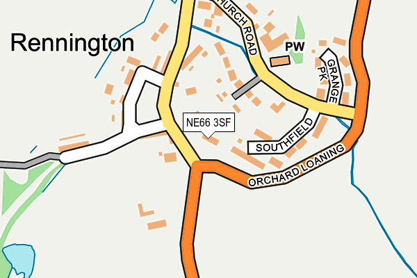 NE66 3SF map - OS OpenMap – Local (Ordnance Survey) NE66 3SF map - OS OpenMap – Local (Ordnance Survey)