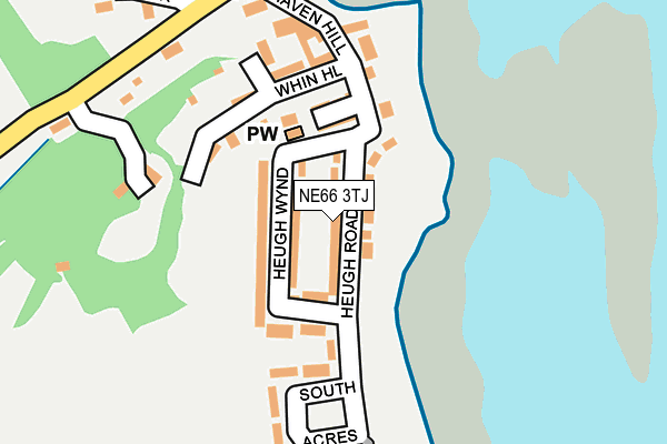 NE66 3TJ map - OS OpenMap – Local (Ordnance Survey) NE66 3TJ map - OS OpenMap – Local (Ordnance Survey)