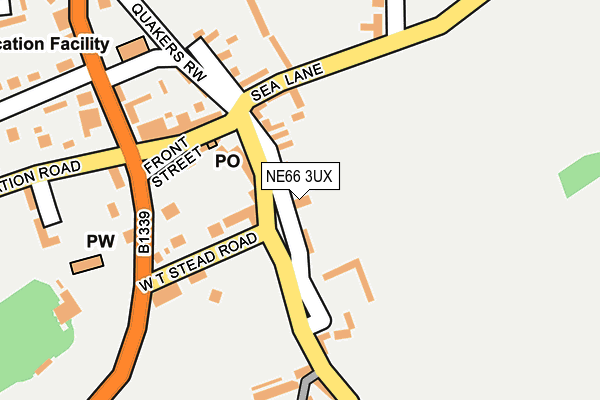 NE66 3UX map - OS OpenMap – Local (Ordnance Survey) NE66 3UX map - OS OpenMap – Local (Ordnance Survey)