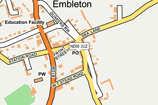 NE66 3UZ map - OS OpenMap – Local (Ordnance Survey) NE66 3UZ map - OS OpenMap – Local (Ordnance Survey)