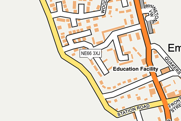 NE66 3XJ map - OS OpenMap – Local (Ordnance Survey) NE66 3XJ map - OS OpenMap – Local (Ordnance Survey)