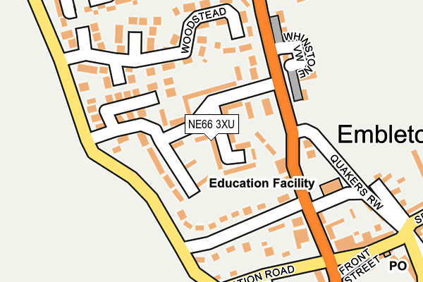 NE66 3XU map - OS OpenMap – Local (Ordnance Survey) NE66 3XU map - OS OpenMap – Local (Ordnance Survey)