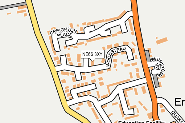 NE66 3XY map - OS OpenMap – Local (Ordnance Survey) NE66 3XY map - OS OpenMap – Local (Ordnance Survey)