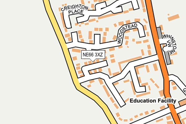 NE66 3XZ map - OS OpenMap – Local (Ordnance Survey) NE66 3XZ map - OS OpenMap – Local (Ordnance Survey)