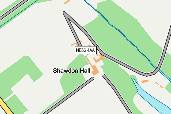 NE66 4AA map - OS OpenMap – Local (Ordnance Survey)