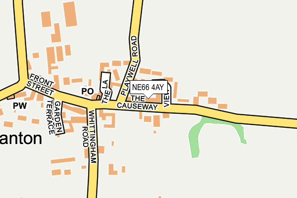 NE66 4AY map - OS OpenMap – Local (Ordnance Survey)