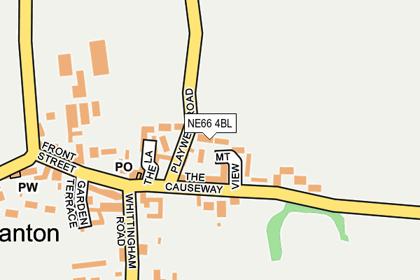 NE66 4BL map - OS OpenMap – Local (Ordnance Survey)