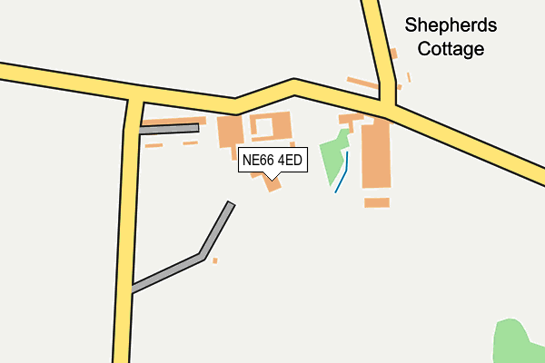 NE66 4ED map - OS OpenMap – Local (Ordnance Survey) NE66 4ED map - OS OpenMap – Local (Ordnance Survey)