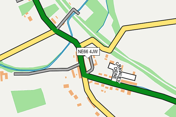 NE66 4JW map - OS OpenMap – Local (Ordnance Survey) NE66 4JW map - OS OpenMap – Local (Ordnance Survey)