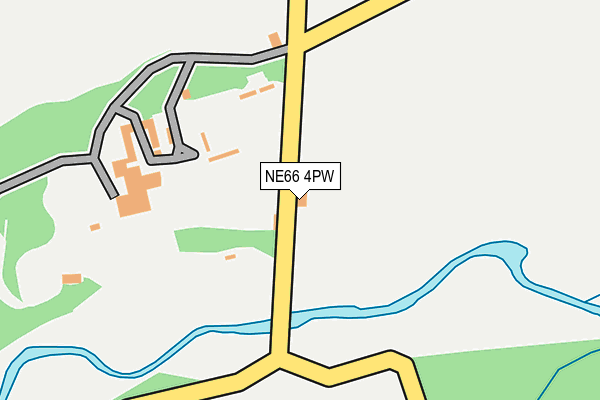 NE66 4PW map - OS OpenMap – Local (Ordnance Survey) NE66 4PW map - OS OpenMap – Local (Ordnance Survey)